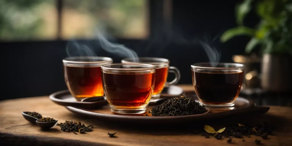 Assam black tea, Darjeeling black tea and Ceylon black tea